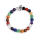 Gros coloré Chakra élastique perles Bracelets avec breloques Bouddha/Lion Bracelet